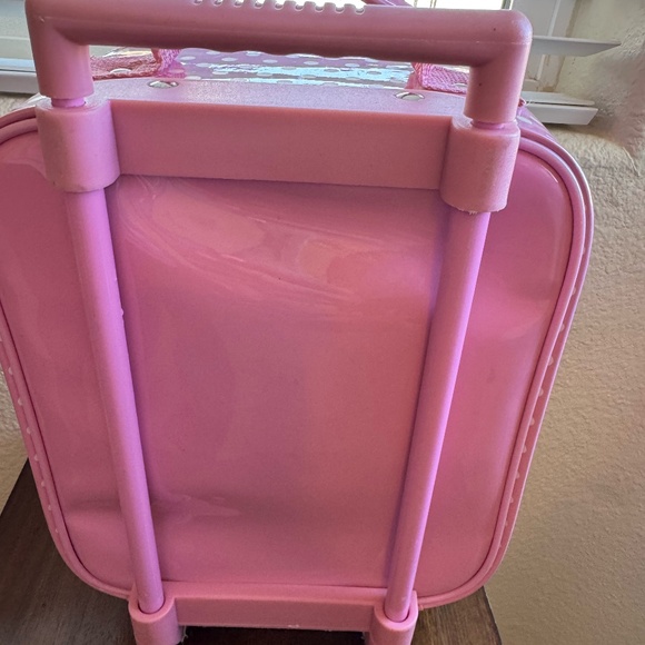 Disneyland Resort Minnie & Daisy Kids Rolling Suitcase Polka Dots Pink & White - Picture 4 of 13